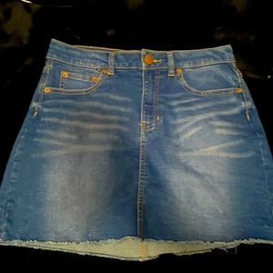 Denim mini skirt